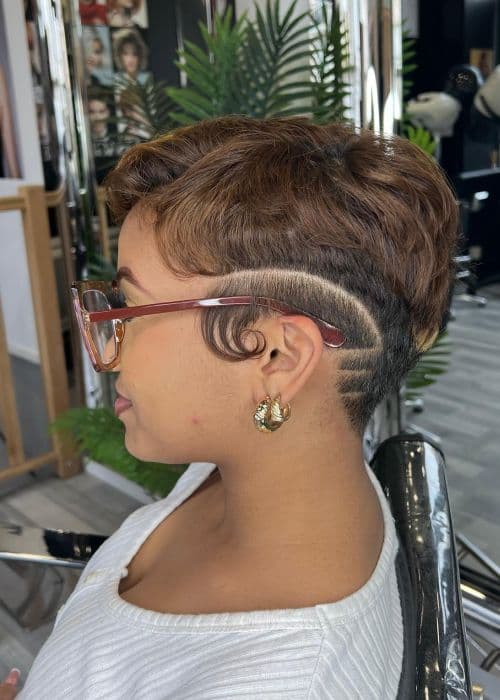 Coupe pixie afro — shampooing + wrap