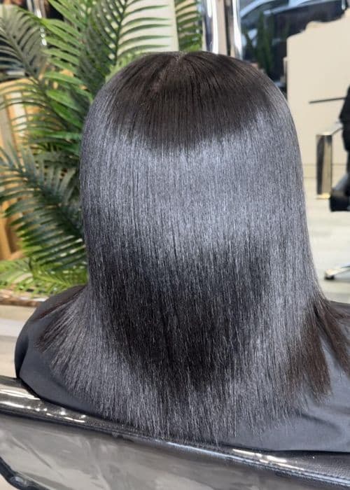 Lissage au tanin — cheveux courts